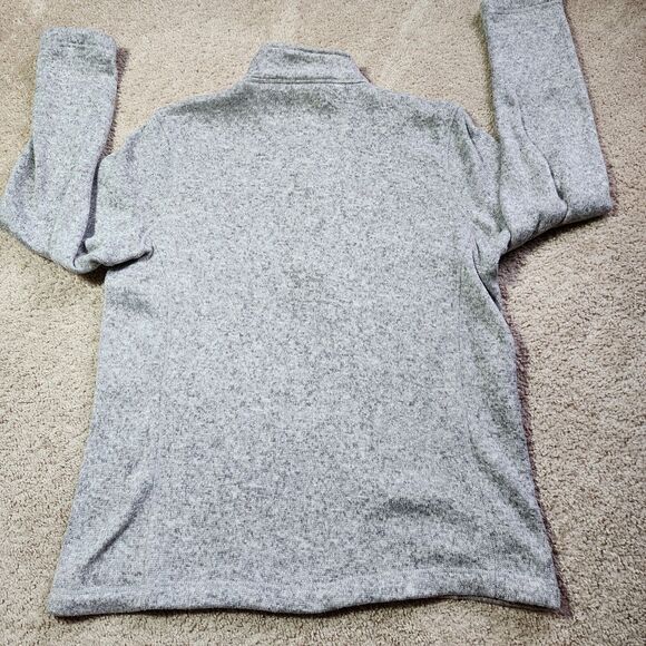 Woolrich Better Sweater 1/4 Zip Mens L Heather Gray Pullover Zip Pocket - Picture 4 of 11